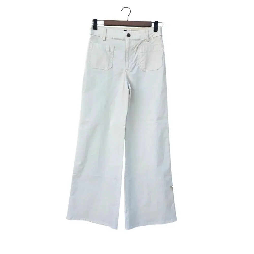 J.Crew Lizzie Wide Leg Pant Natural Ivory Size 25